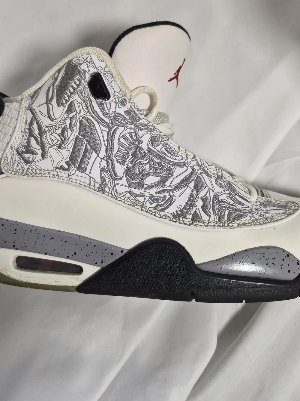 Air Jordan Dub Zero White Cement Laser Shoes 8.5